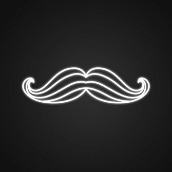 Mustache Neon Sign for Fun Decor