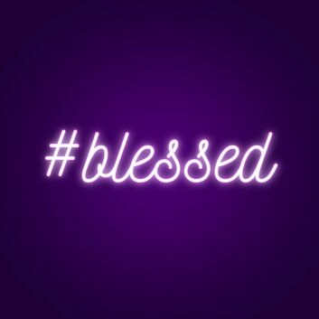 Blessed Neon Sign for Inspirational Spaces