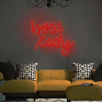 Boss Lady Neon Sign for Empowering Spaces