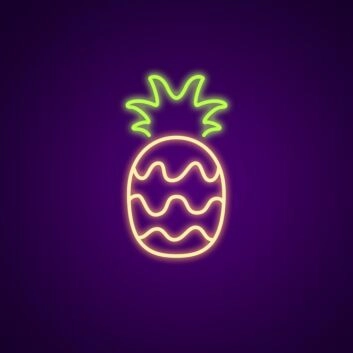 Pineapple Neon Sign for Tropical Themes