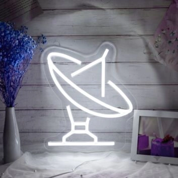 Satellite Neon Sign Illuminate your space with this satellite design