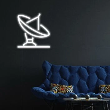 Satellite Neon Sign Illuminate your space with this satellite design