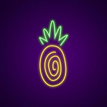 Pineapple Neon Sign Create a tropical vibe in your kitchen or bar