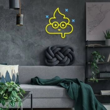 Poop Emoji Neon Sign v3 Add quirky charm to any fun space