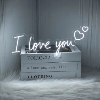 I Love You Neon Sign Express your love with this charming sign