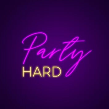 Party Hard Neon Sign Bring energy to any party or event