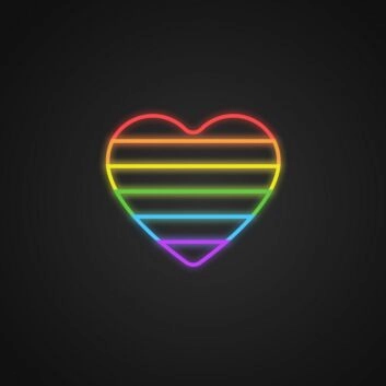 Heart Flag Neon Sign Show your love with this heart flag sign