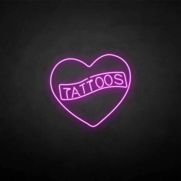 &#39;Tattoos&#39; neon sign