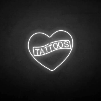 &#39;Tattoos&#39; neon sign