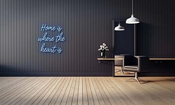Home is where the heart is Italic Neon Sign