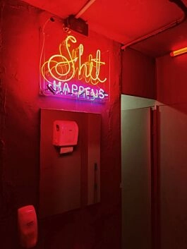 Shit Happens Neon Sign Add a touch of humor to your space