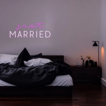 Just Married Neon Sign Celebrate your special day with this sign