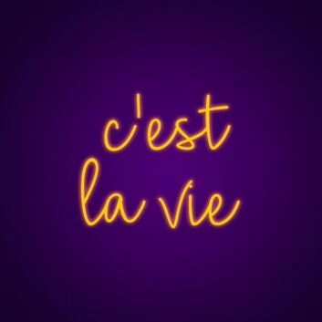 Cest La Vie Neon Sign Bring a touch of French charm to your decor