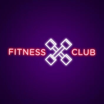 Fitness Club Neon Sign Motivate yourself to stay fit