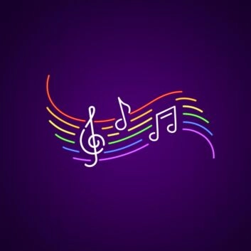 Musical Notes Neon Sign Great for music lovers and studios