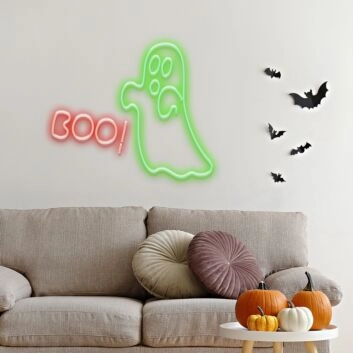 Ghost Custom Neon Sign v2 Perfect for Halloween decorations