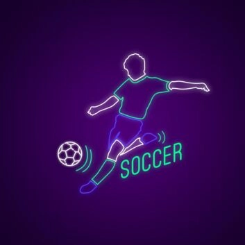 Soccer Player Neon Sign Perfect for soccer enthusiasts