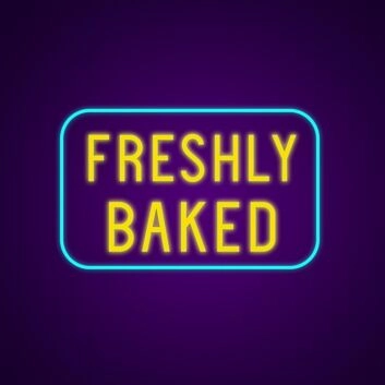 Freshly Baked Neon Sign Great for bakeries and kitchens