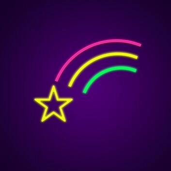 Shooting Star Neon Sign Make a wish every night
