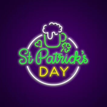 St Patricks Neon Sign Celebrate St. Patrick's Day with this sign