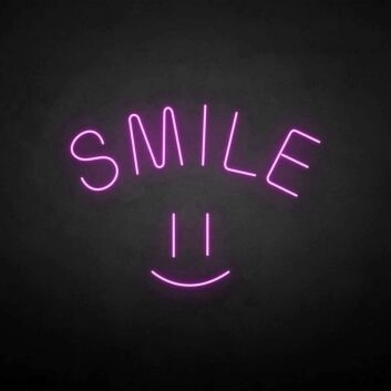 &#39;Smile&#39; neon sign