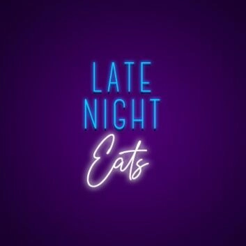 Late Night Eats Neon Sign Perfect for late-night diners