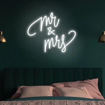 Mr Mrs Neon Sign Celebrate weddings and anniversaries