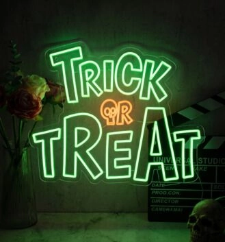 Trick Or Treat Neon Sign Ideal for Halloween decorations