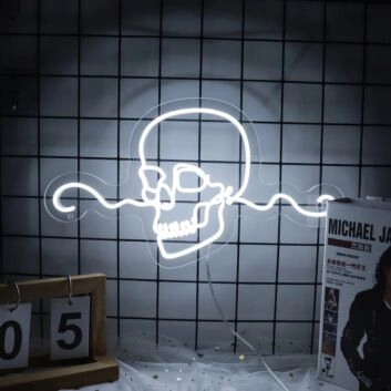 Skull Customizable Sign Neon Sign Perfect for unique and edgy decor