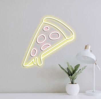 Pepperoni Pizzas Neon Sign Ideal for pizzerias and food lovers