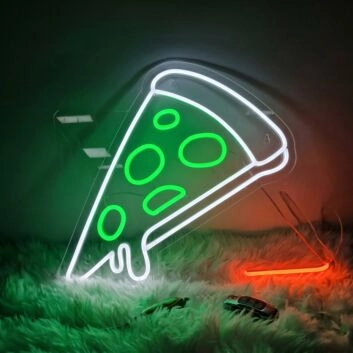Pepperoni Pizzas Neon Sign Ideal for pizzerias and food lovers