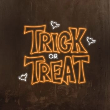Trick Or Treat Neon Sign Perfect for Halloween festivities
