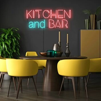 Kitchen And Bar Neon Sign Perfect for kitchens and bars