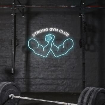 Strong Gym Club Neon Sign Motivate yourself at the gym