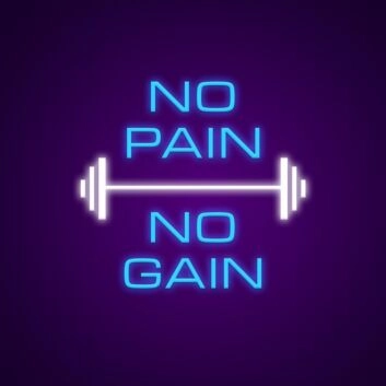 No Pain No Gain Neon Sign Perfect for fitness enthusiasts