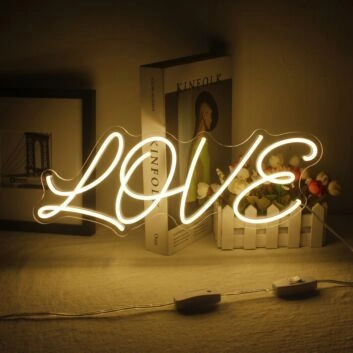 Cute Love Custom Neon Sign v2 Perfect for romantic settings