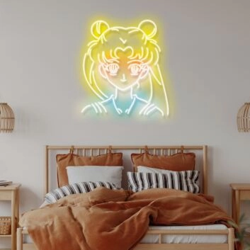 Sailor Moon Hearts Sign Neon Sign Perfect for anime lovers