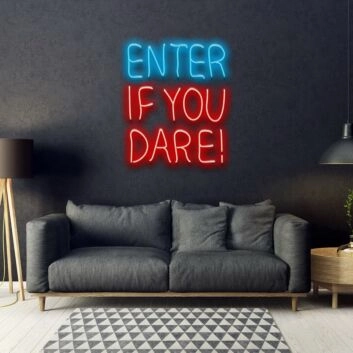 Enter If You Dare Neon Sign Add a spooky touch to your Halloween decor
