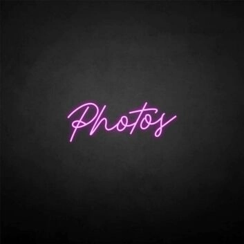 &#39;Photos&#39; neon sign
