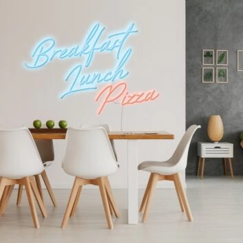 Breakfast Lunch Pizza Neon Sign Perfect for pizza shops and diners