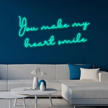 You Make My Heart Smile Neon Sign Perfect for romantic settings