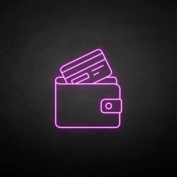 &#39;Wallet&#39; neon sign