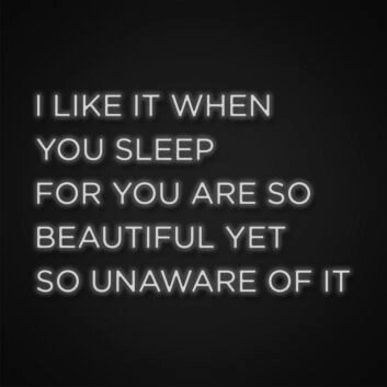 I Like It When You Sleep Neon Sign Add a touch of coziness to your bedroom