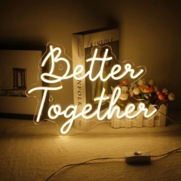 Better Together Customizables Neon Sign Celebrate unity and togetherness