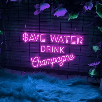Save Water Neon Sign Promote environmental awareness
