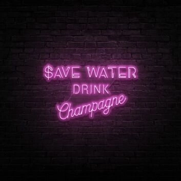 Save Water Neon Sign Promote environmental awareness