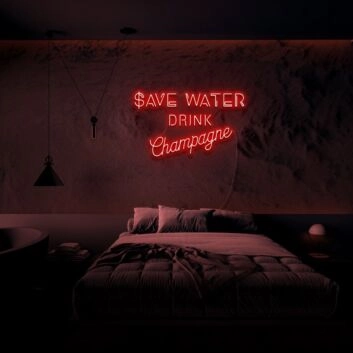 Save Water Neon Sign Promote environmental awareness