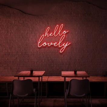 Hello Lovely Neon Sign Add a sweet and welcoming touch