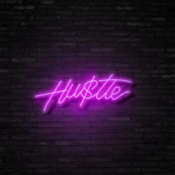 Hustle Neon Sign Inspire hard work and dedication