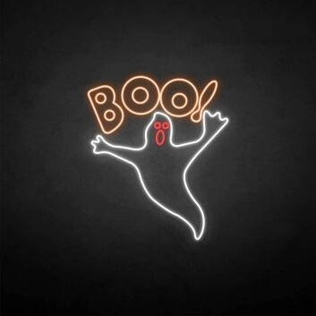 &#39;BOO!&#39; neon sign